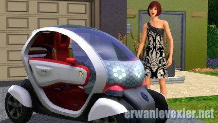 Une voiture Renault virtuelle chez les Sims